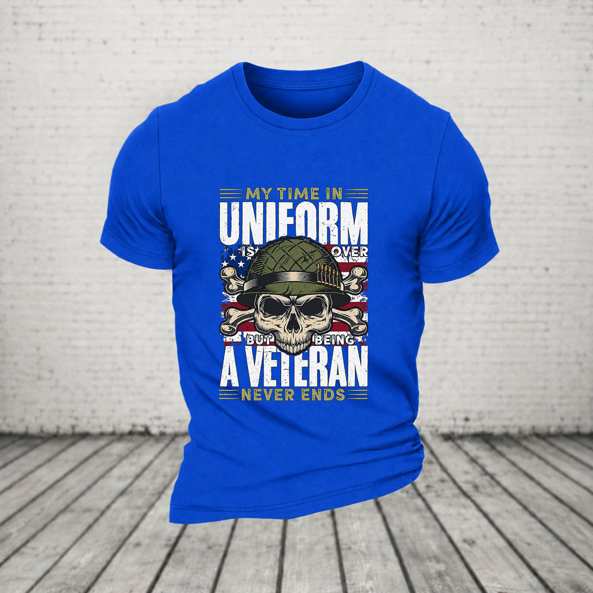 My Time In Uniform Is Over But Being A Veteran Never Ends Casual Loose T-Shirt