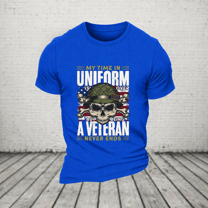 My Time In Uniform Is Over But Being A Veteran Never Ends Casual Loose T-Shirt