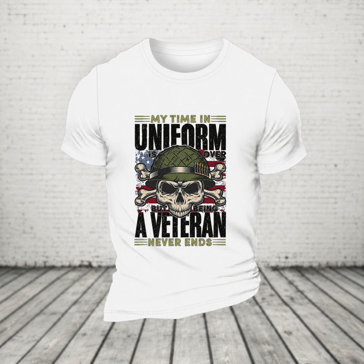 My Time In Uniform Is Over But Being A Veteran Never Ends Casual Loose T-Shirt