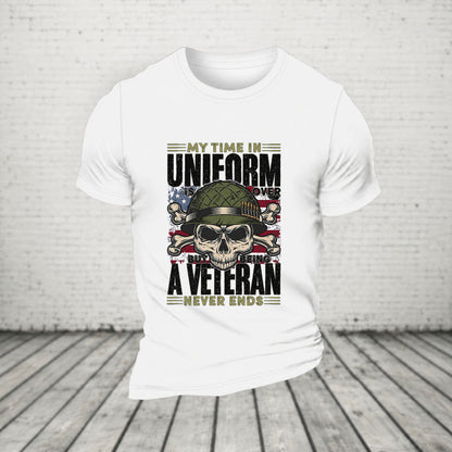 My Time In Uniform Is Over But Being A Veteran Never Ends Casual Loose T-Shirt