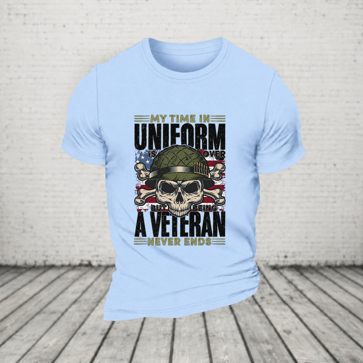 My Time In Uniform Is Over But Being A Veteran Never Ends Casual Loose T-Shirt