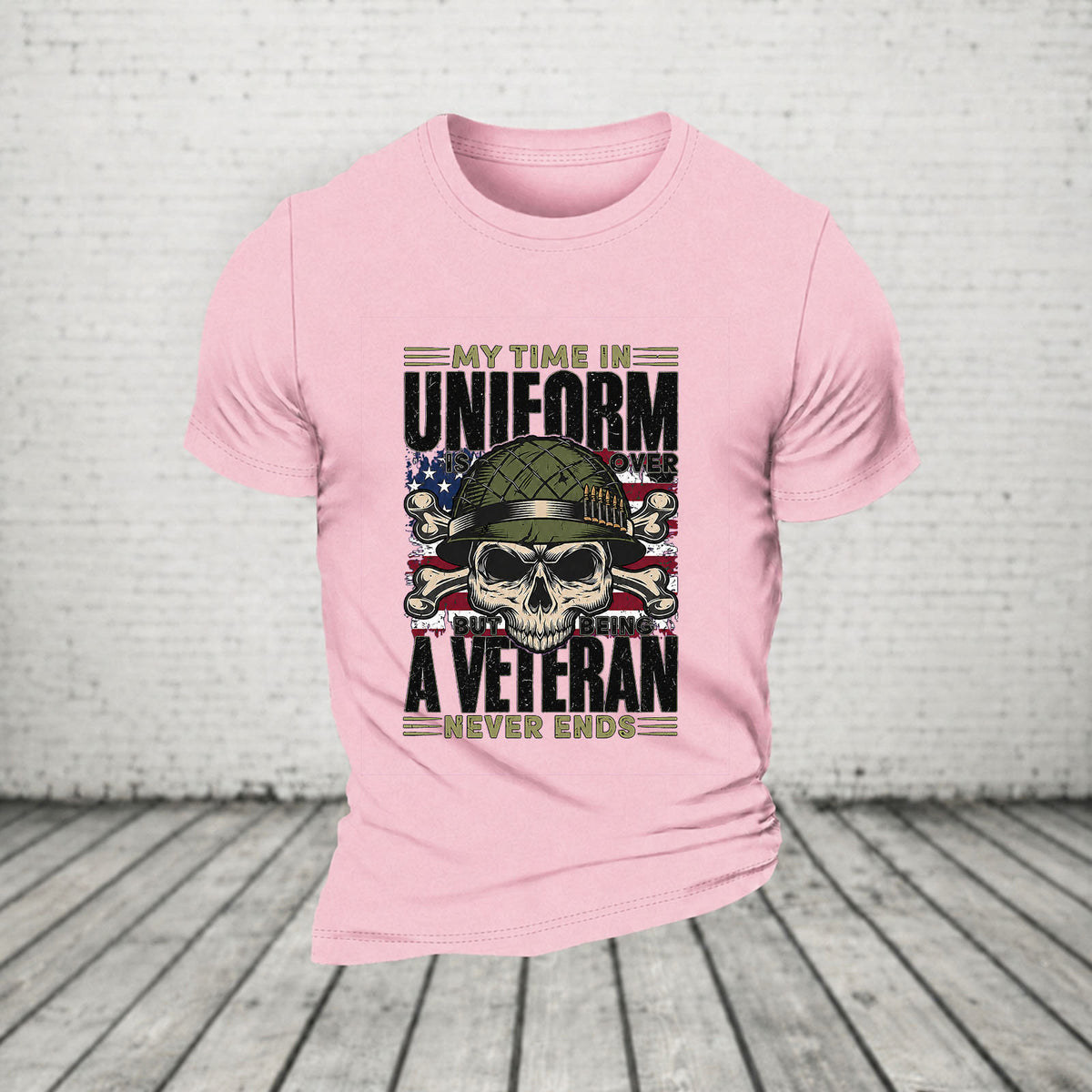 My Time In Uniform Is Over But Being A Veteran Never Ends Casual Loose T-Shirt