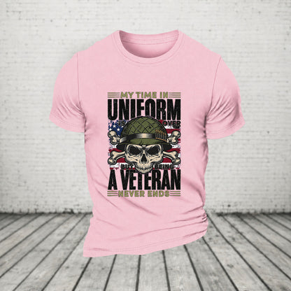 My Time In Uniform Is Over But Being A Veteran Never Ends Casual Loose T-Shirt