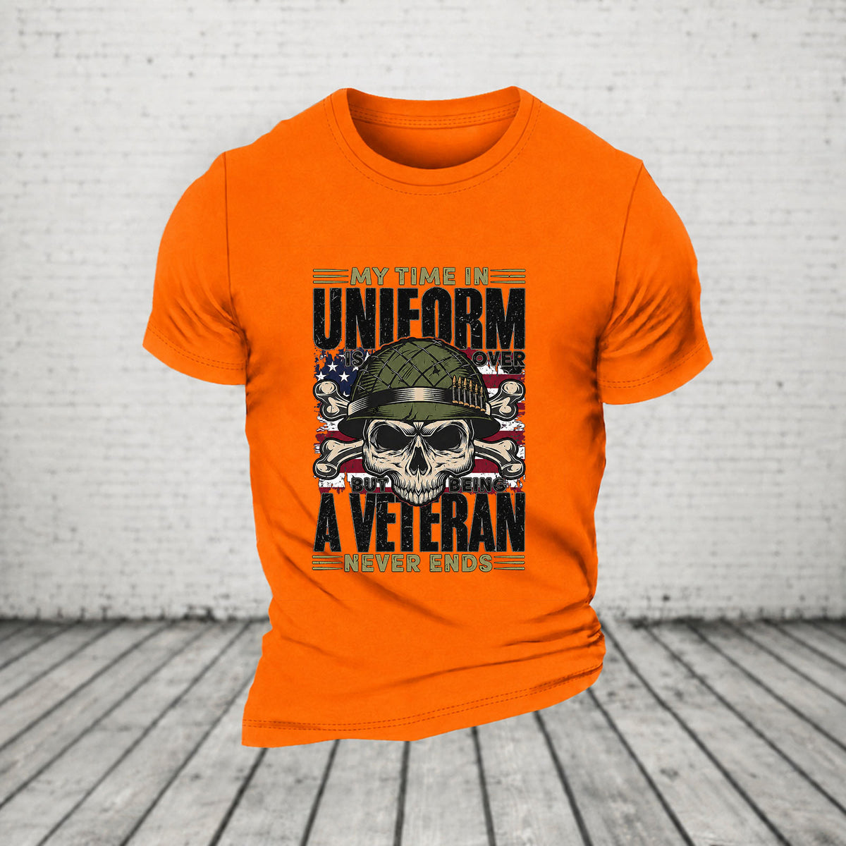 My Time In Uniform Is Over But Being A Veteran Never Ends Casual Loose T-Shirt