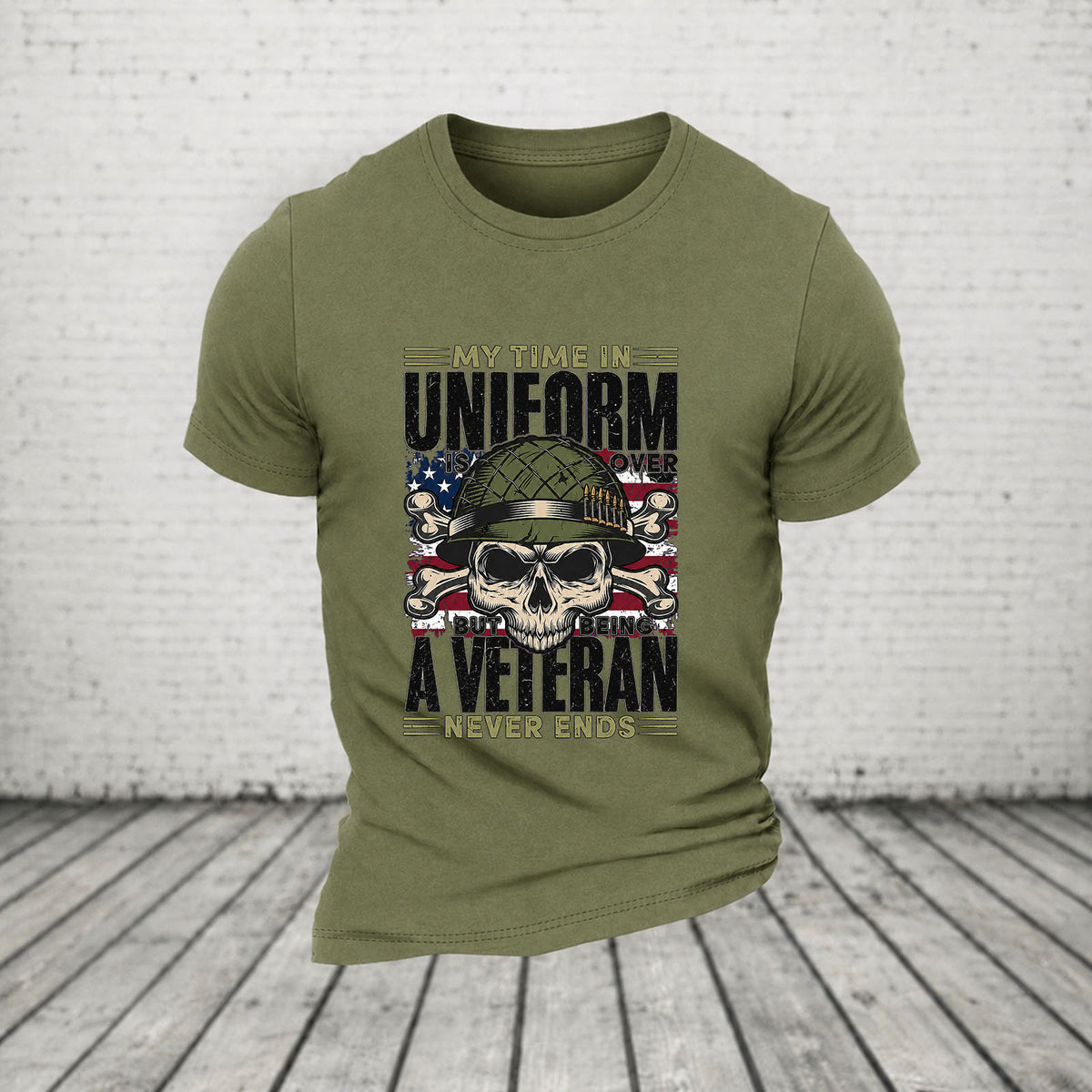 My Time In Uniform Is Over But Being A Veteran Never Ends Casual Loose T-Shirt