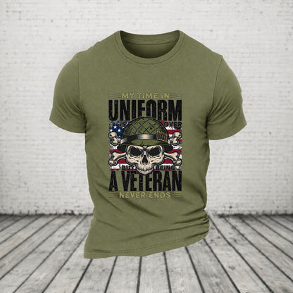My Time In Uniform Is Over But Being A Veteran Never Ends Casual Loose T-Shirt