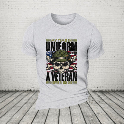 My Time In Uniform Is Over But Being A Veteran Never Ends Casual Loose T-Shirt