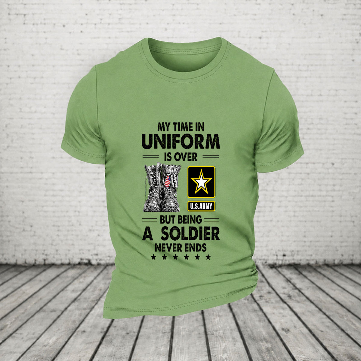My Time In Uniform Is Over But Being A Veteran Never Ends Casual Loose T-Shirt