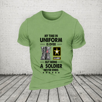 My Time In Uniform Is Over But Being A Veteran Never Ends Casual Loose T-Shirt