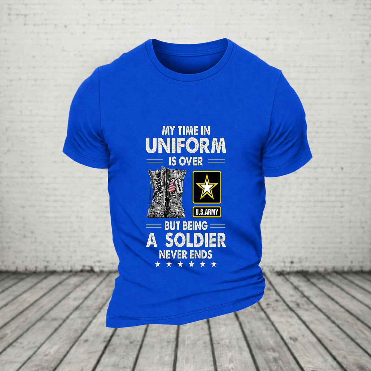 My Time In Uniform Is Over But Being A Veteran Never Ends Casual Loose T-Shirt
