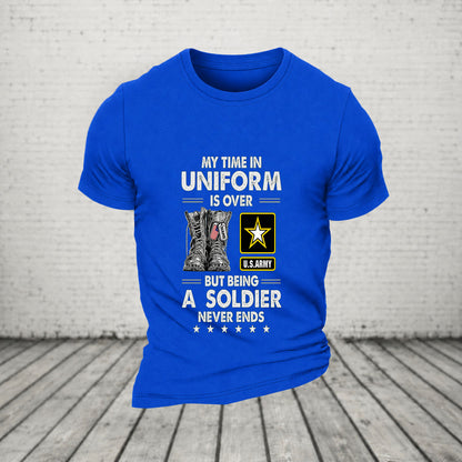My Time In Uniform Is Over But Being A Veteran Never Ends Casual Loose T-Shirt