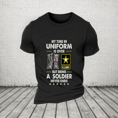 My Time In Uniform Is Over But Being A Veteran Never Ends Casual Loose T-Shirt