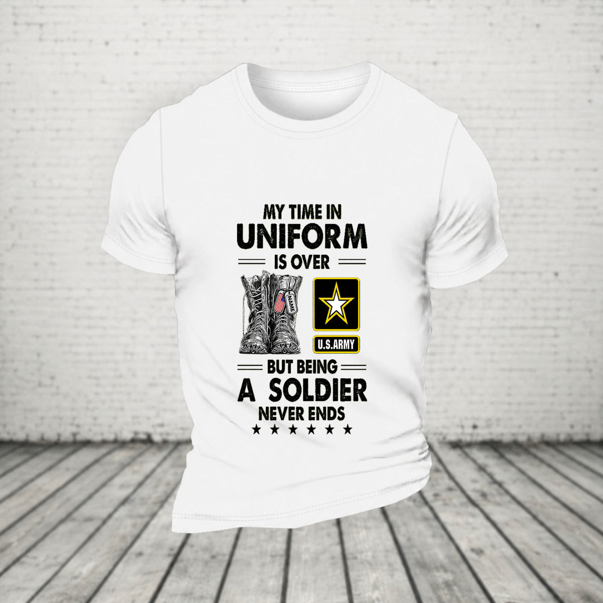 My Time In Uniform Is Over But Being A Veteran Never Ends Casual Loose T-Shirt