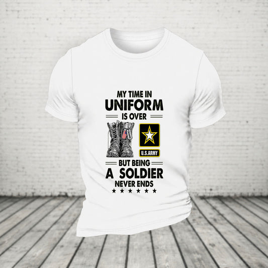 My Time In Uniform Is Over But Being A Veteran Never Ends Casual Loose T-Shirt