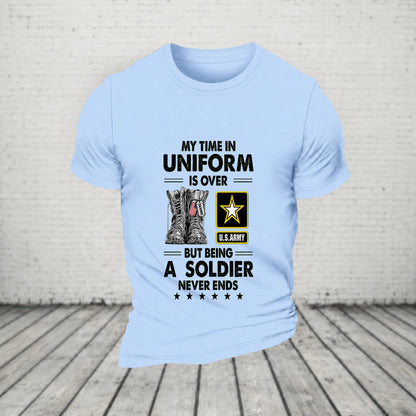 My Time In Uniform Is Over But Being A Veteran Never Ends Casual Loose T-Shirt