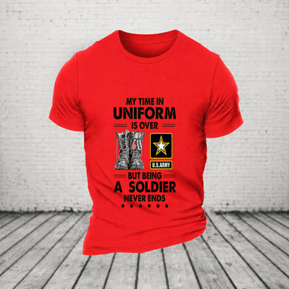 My Time In Uniform Is Over But Being A Veteran Never Ends Casual Loose T-Shirt
