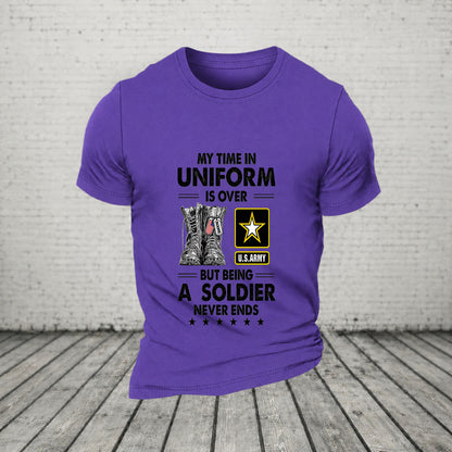 My Time In Uniform Is Over But Being A Veteran Never Ends Casual Loose T-Shirt
