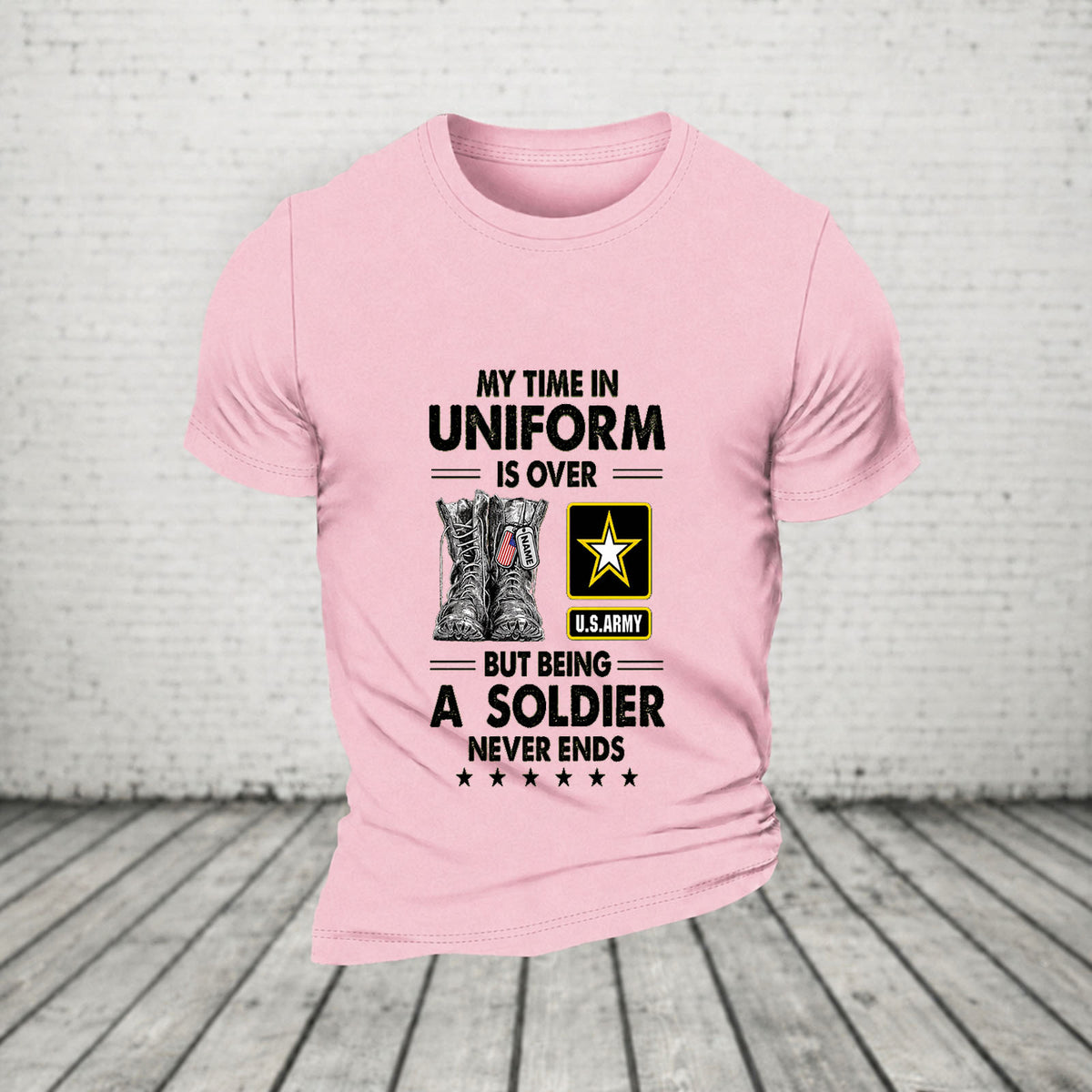 My Time In Uniform Is Over But Being A Veteran Never Ends Casual Loose T-Shirt