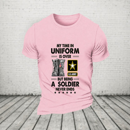 My Time In Uniform Is Over But Being A Veteran Never Ends Casual Loose T-Shirt