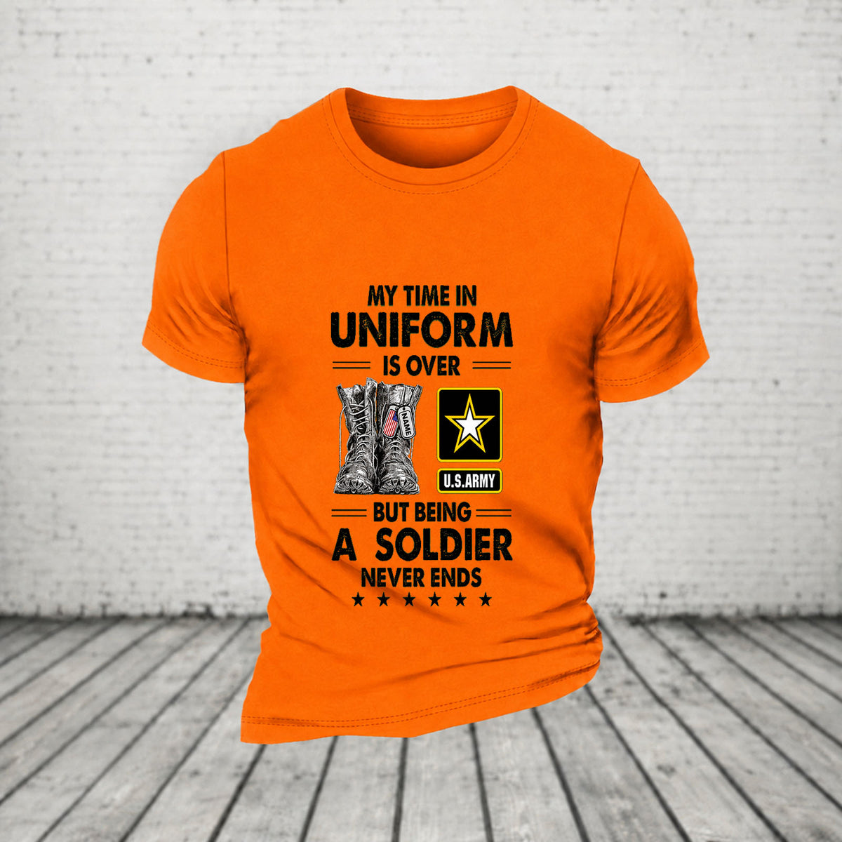 My Time In Uniform Is Over But Being A Veteran Never Ends Casual Loose T-Shirt