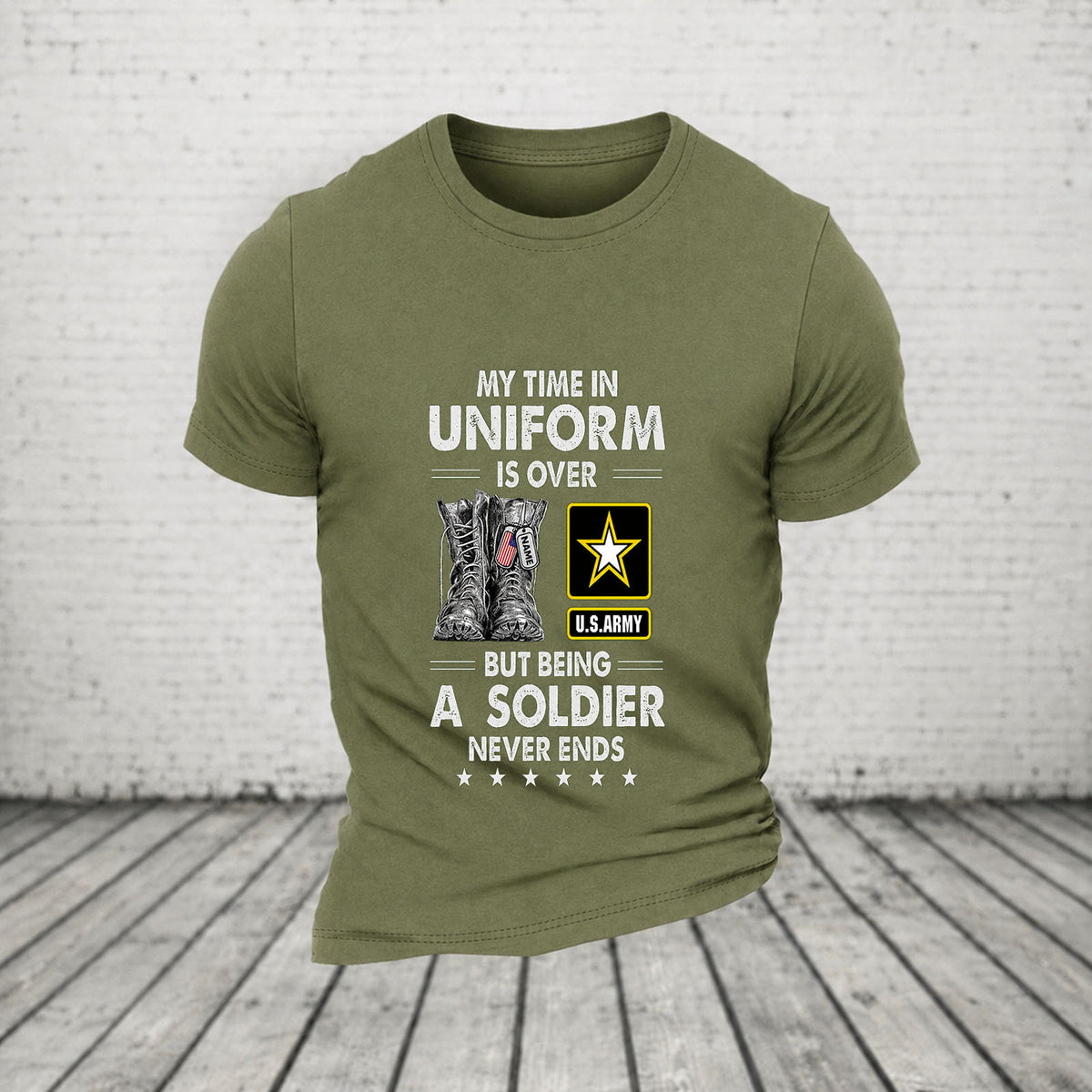 My Time In Uniform Is Over But Being A Veteran Never Ends Casual Loose T-Shirt