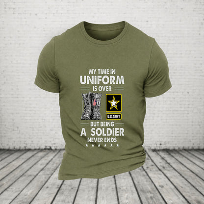 My Time In Uniform Is Over But Being A Veteran Never Ends Casual Loose T-Shirt