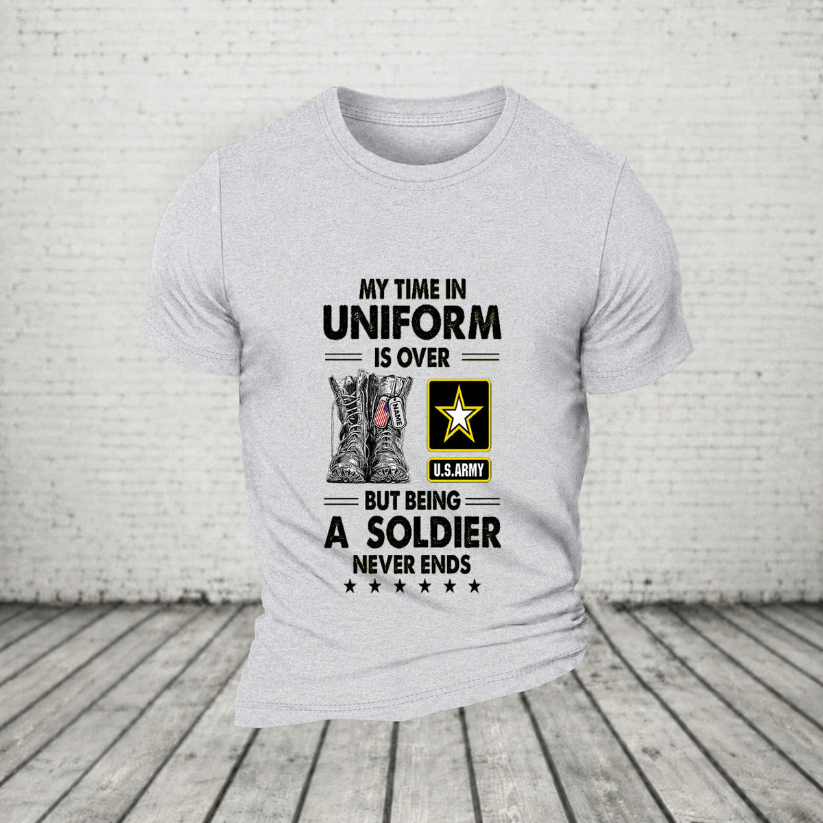 My Time In Uniform Is Over But Being A Veteran Never Ends Casual Loose T-Shirt