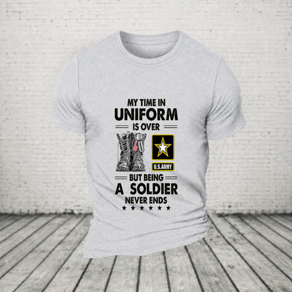 My Time In Uniform Is Over But Being A Veteran Never Ends Casual Loose T-Shirt