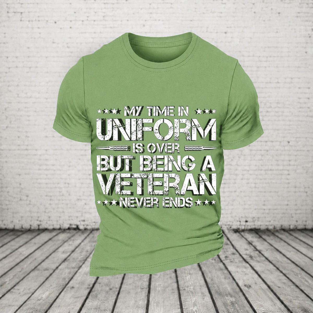 My Time In Uniform Is Over But Being A Veteran Never Ends Casual Loose T-Shirt