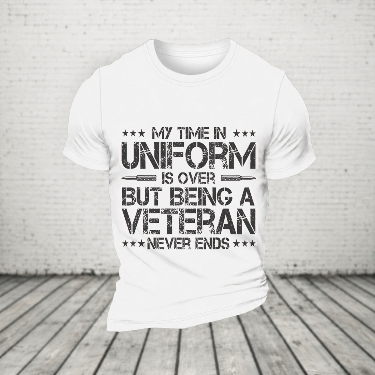 My Time In Uniform Is Over But Being A Veteran Never Ends Casual Loose T-Shirt