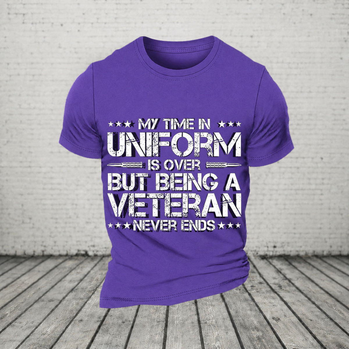 My Time In Uniform Is Over But Being A Veteran Never Ends Casual Loose T-Shirt