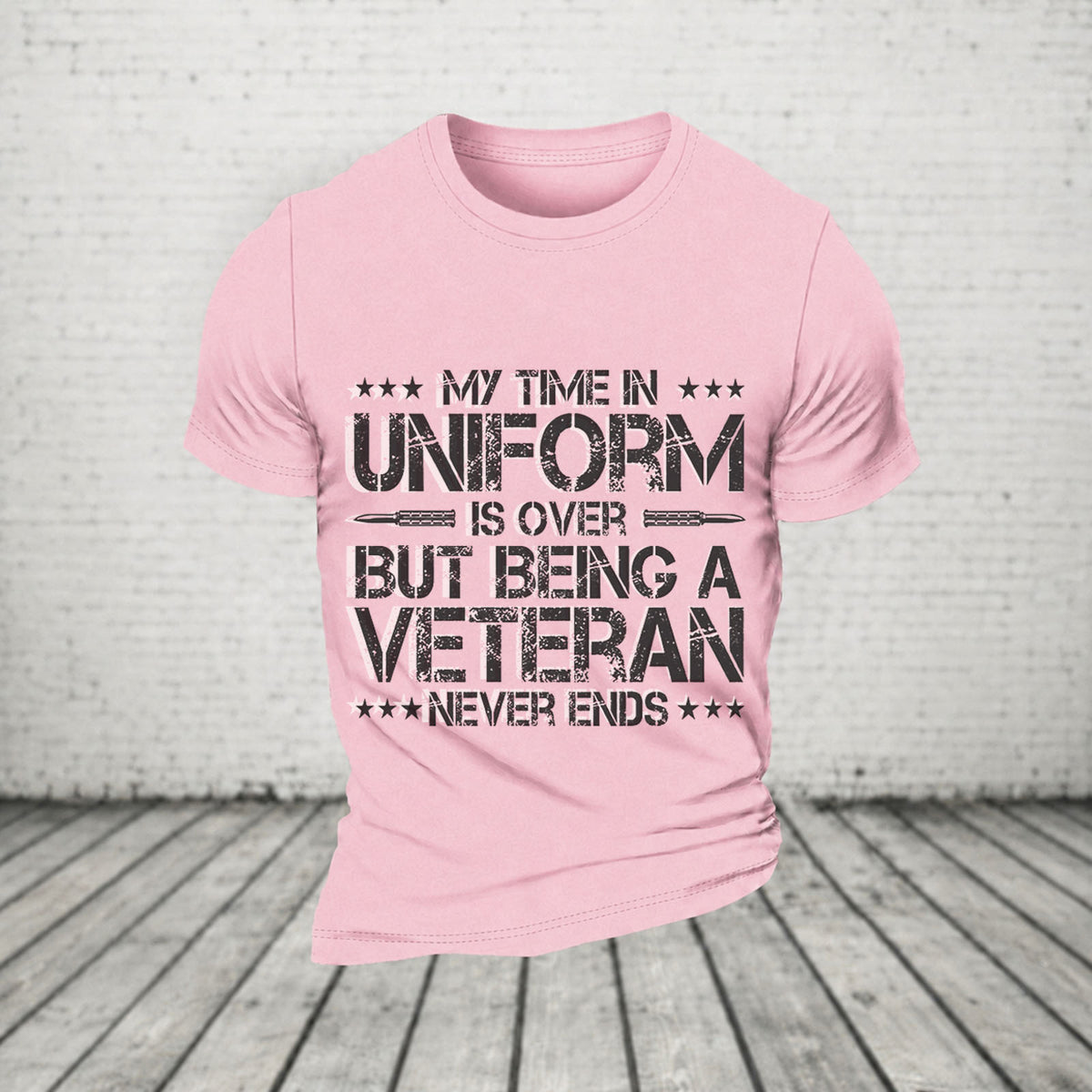 My Time In Uniform Is Over But Being A Veteran Never Ends Casual Loose T-Shirt