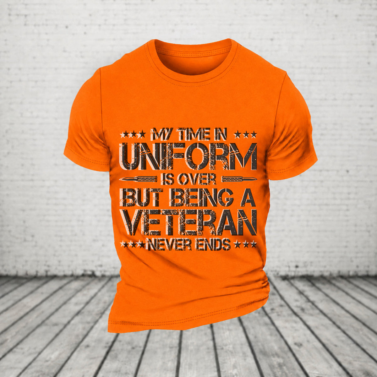 My Time In Uniform Is Over But Being A Veteran Never Ends Casual Loose T-Shirt