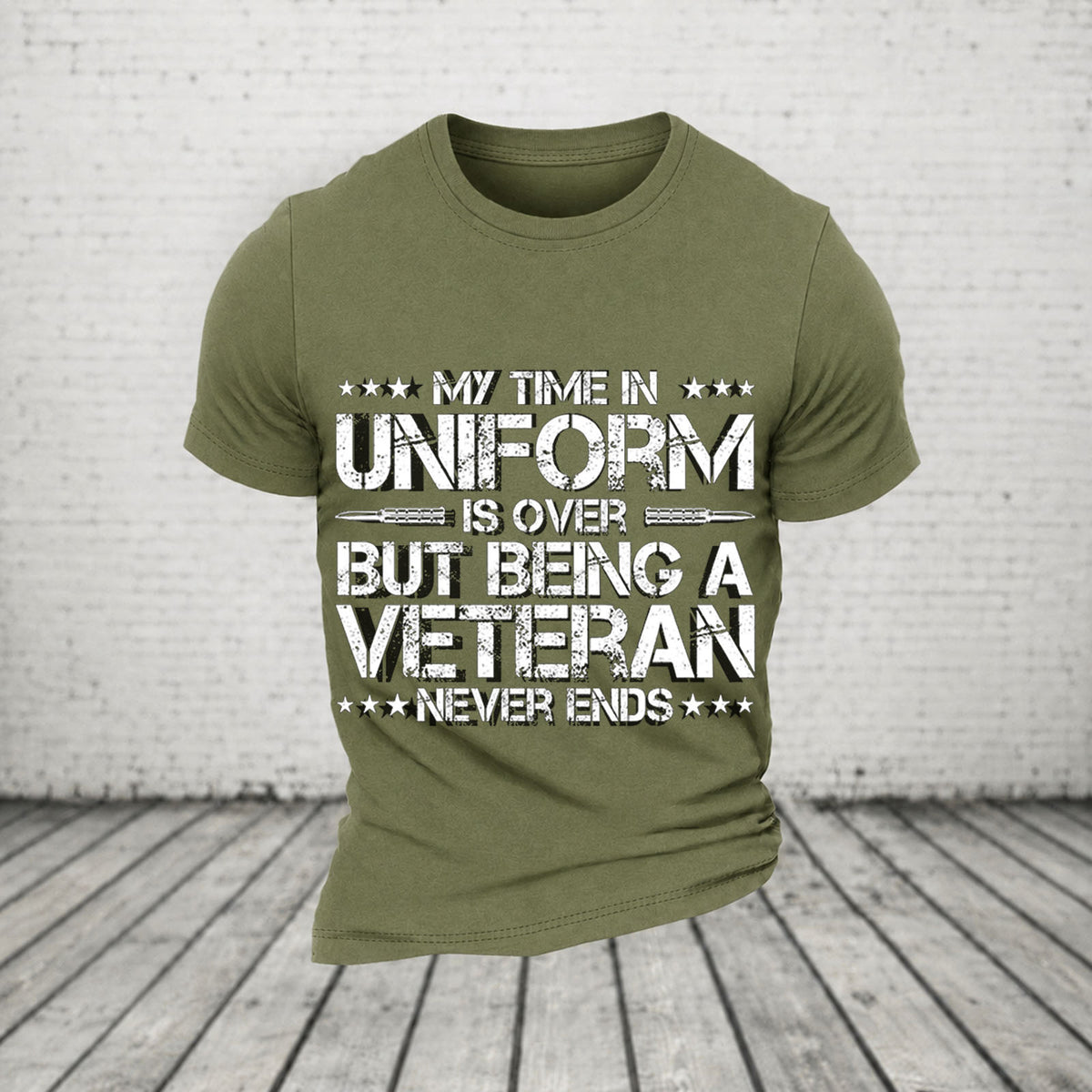 My Time In Uniform Is Over But Being A Veteran Never Ends Casual Loose T-Shirt