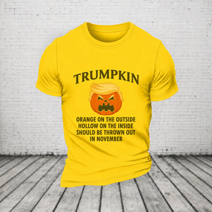 Trumpkin Orange On The Outside Hollow On The Inside Should Be Thrown Out In November Casual Loose Halloween T-Shirt