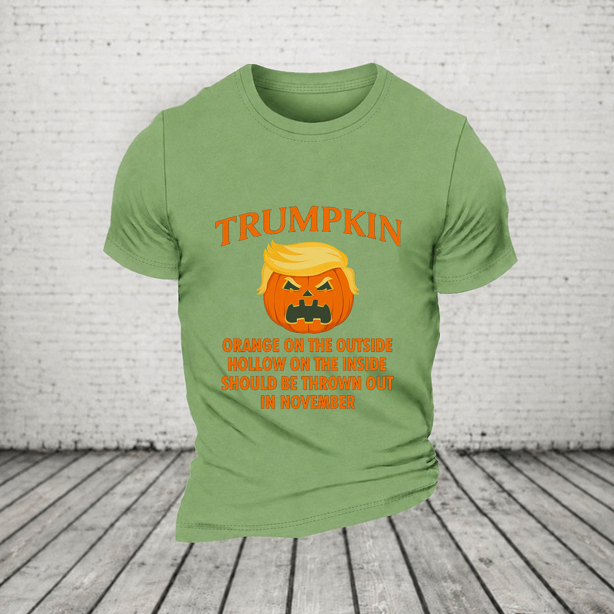 Trumpkin Orange On The Outside Hollow On The Inside Should Be Thrown Out In November Casual Loose Halloween T-Shirt