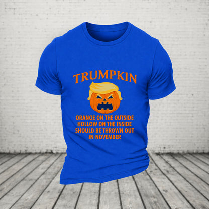 Trumpkin Orange On The Outside Hollow On The Inside Should Be Thrown Out In November Casual Loose Halloween T-Shirt