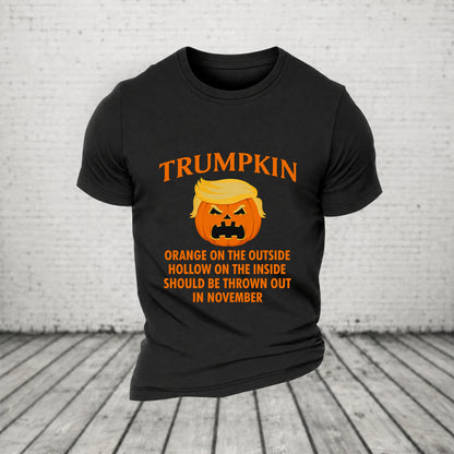 Trumpkin Orange On The Outside Hollow On The Inside Should Be Thrown Out In November Casual Loose Halloween T-Shirt