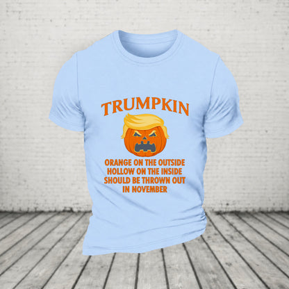 Trumpkin Orange On The Outside Hollow On The Inside Should Be Thrown Out In November Casual Loose Halloween T-Shirt