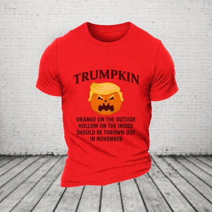 Trumpkin Orange On The Outside Hollow On The Inside Should Be Thrown Out In November Casual Loose Halloween T-Shirt
