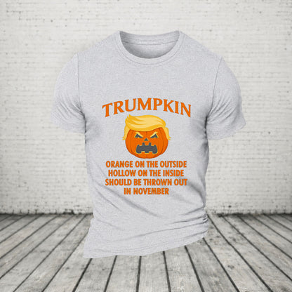 Trumpkin Orange On The Outside Hollow On The Inside Should Be Thrown Out In November Casual Loose Halloween T-Shirt