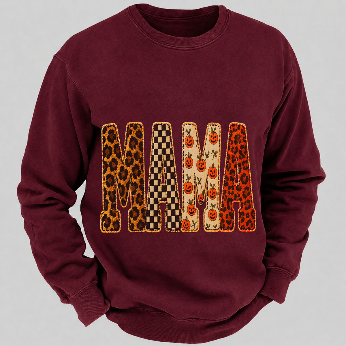 Mama Halloween Casual Loose Sweatshirts