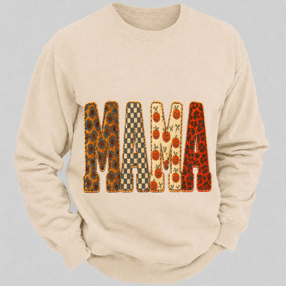 Mama Halloween Casual Loose Sweatshirts