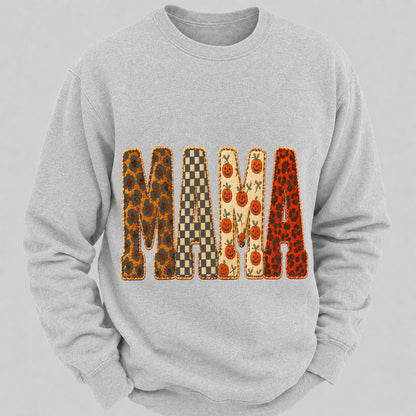 Mama Halloween Casual Loose Sweatshirts