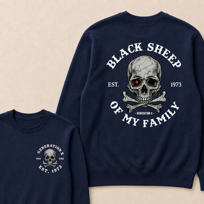 Custom EST.Year Customize GenX Black Sheep Of My Family Sweatshirts