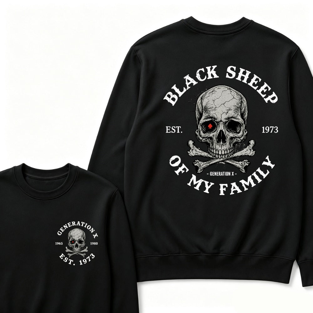 Custom EST.Year Customize GenX Black Sheep Of My Family Sweatshirts