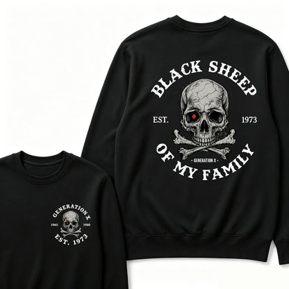Custom EST.Year Customize GenX Black Sheep Of My Family Sweatshirts